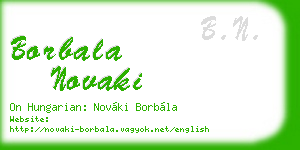 borbala novaki business card